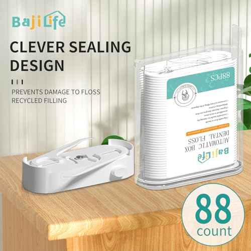 Dental Floss Pick Dispenser, 88 Count Flosser Dispenser with 2 Box [8 Count] Portable Tooth Floss Picks Holder, Total [104 Count] Flossers for Adults Home Travel Hotel