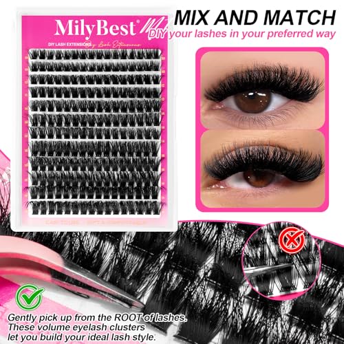 MilyBest Lash Clusters Kit 10-18mm Wispy Volume Reusable