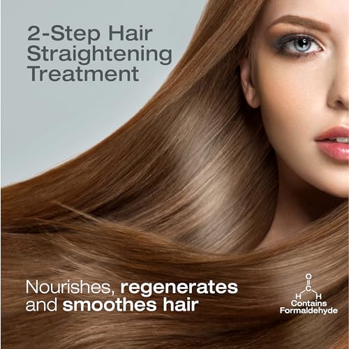 NK Hair Straightening Treatment with Keratin, 2-Step Keratin Hair Treatment for All Hair Type, Nourishes, Reconstructs, and Smooths Hair, 60ml, 4oz