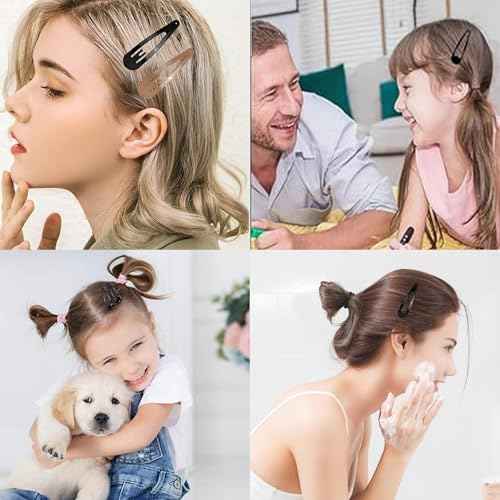 70 Pack Barrettes Women Metal 2 Inch Snap Hair Clips Accessories, Tuefuzy Brown Hair Barrettes, Non Slip Hair Clips for Girls, Kids, Teens, Women