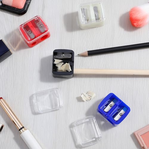 Dual Hole Makeup Pencil Sharpener Set (5 Pack) for Eyeliner & Lip Liner