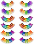 6 Pairs 3D Rainbow False Eyelashes - Natural Look, 3 Styles