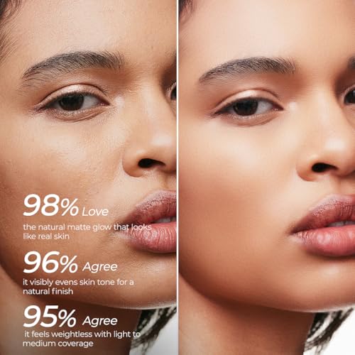 SACE LADY Bare Touch Skin Tint SPF 30, Skin-Like Serum Tinted Moisturizer Lasts Up to 16HR, Lightweight Natural Matte Glow Finish, Infused with Peptides and Hyaluronic Acid (#04 Beige Glow)