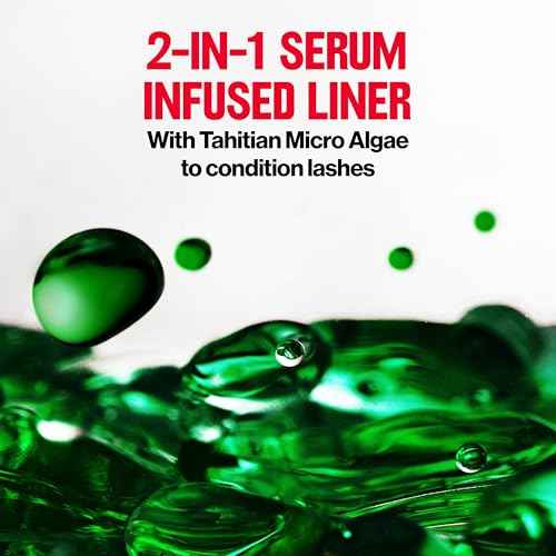 REVLON ColorStay Lash Serum + Liner, Waterproof Eyeliner, Stocking Stuffer for Her, Healthier Looking Eyelashes, Smudge-Resistant, 001 Blackest Black