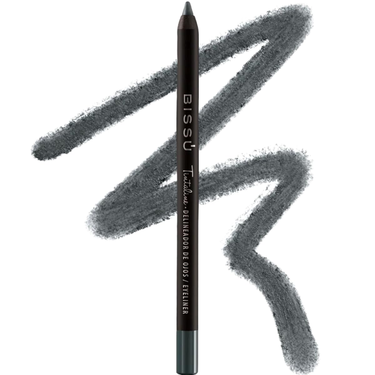 Bissú Tintaline Eyeliner - 25 Vivid Colors, High-Coverage, Long-Lasting & Smudge-Proof (Grey)