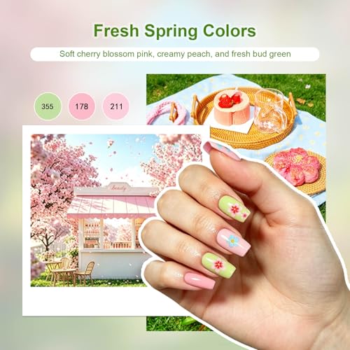 Phoenixy 27-Piece Gel Nail Polish Set with Base & Top Coats for Manicure