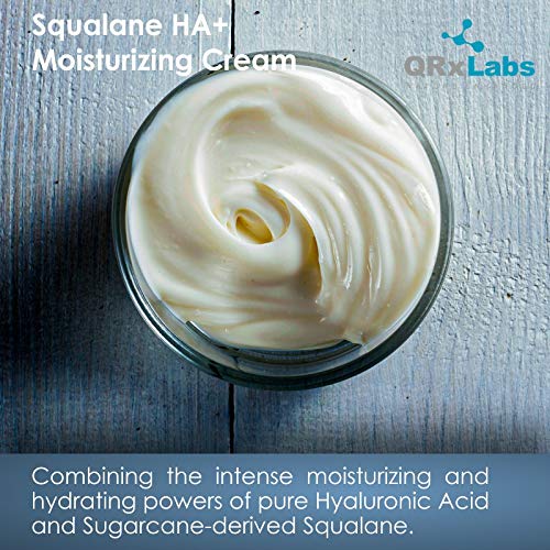 Pure Plant-Based Squalane HA+ Moisturizing Cream with Hyaluronic Acid – Organic ECOCERT Approved USDA Certified Squalane Derived from Sugarcane – Moisturizer For Face, Body & Skin - 2 fl / 60 ml