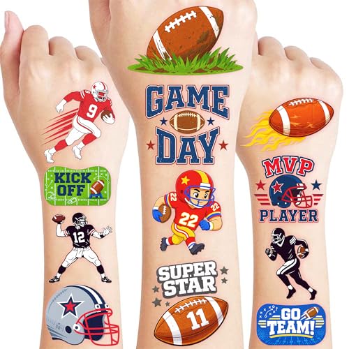 96 PCS Football Temporary Tattoos for Kids | Sports Party Favors