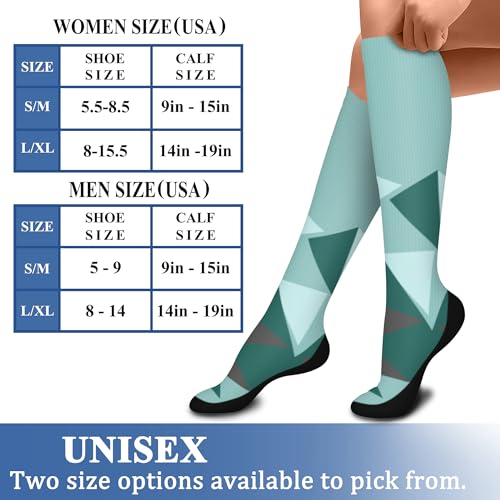 CHARMKING Compression Socks for Women & Men Circulation (3 Pairs) 15-20 mmHg is Best Athletic for Running, Flight Travel, Support, Cycling, Pregnant - Boost Performance, Durability (S/M, Multi 69)