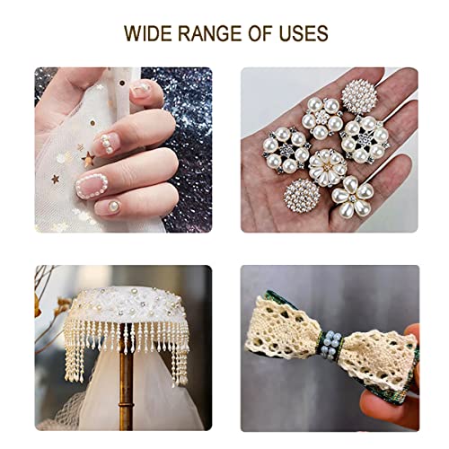 White Pearl Face Stickers 4 Sheets - 2800 Self-Adhesive Gems