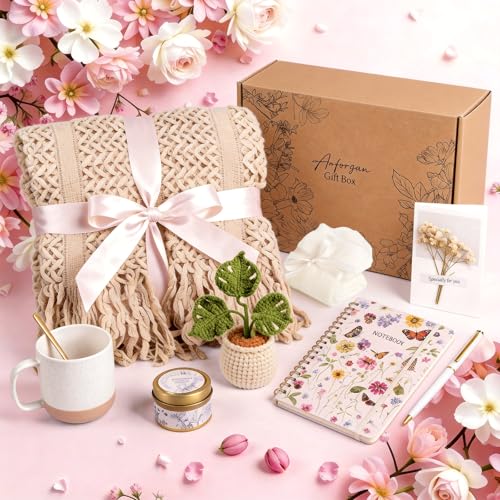 Gift Baskets for Women, Birthday Gifts for Women, Self Care Gift Baskets Care Package, Thank You, Get Well, Sympathy Inspirational Friendship Gifts for Mom, Grandma, Sister,Friends, Girls