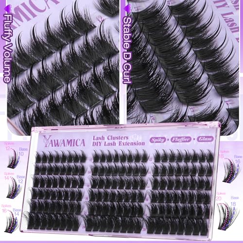 Yawamica Manga Lash Clusters - Spiky 3D Fluffy Lashes 12-20mm