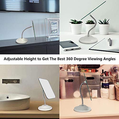 YEAKE Adjustable Gooseneck Makeup Mirror with Stand