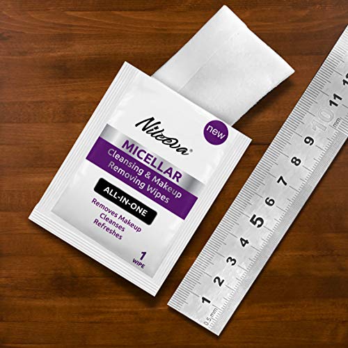Face Makeup Remover I Makeup Cleansing Wipes For Home, Travel or Hotels, Makeup Retail I SINGLE WIPES I Easy Dispensing Box For Hotels (50 Wipes)