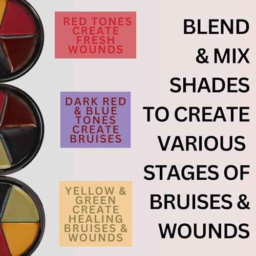 Mehron Makeup PRO FX Bruise Wheel | 5 Color Wheel for Special Effects & Movies | Bruise Makeup Kit | SFX Paint | Halloween Special Effects