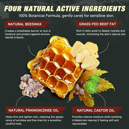Grass-Fed Tallow Face Balm with Castor Oil & Frankincense