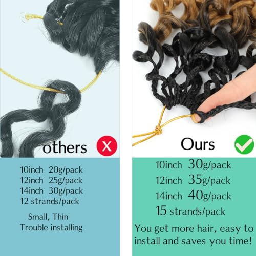 Gogo Curl Crochet Hair 8 Packs Pre-Looped Curly Extensions 8 Inch