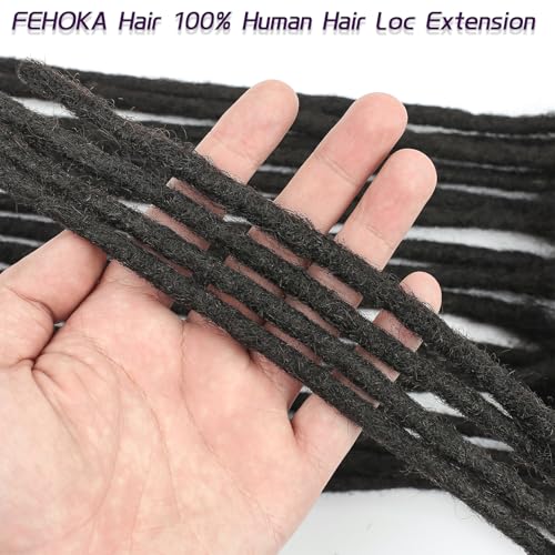 Human Hair Loc Extensions 6 Inch 30 Strands Dreadlocks