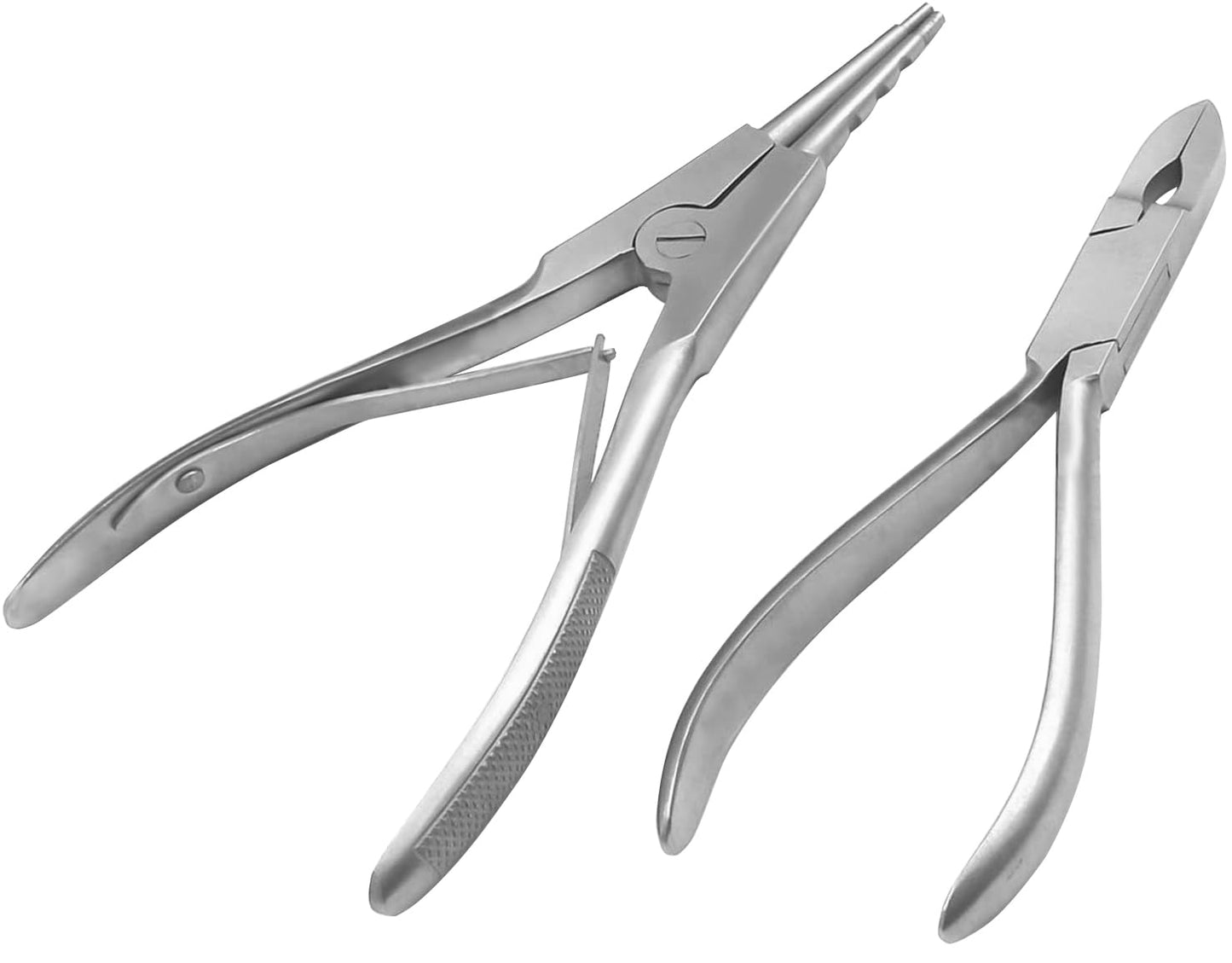 BODY PIERCING TOOLS RING OPENING PLIERS 7" & CLOSING PLIERS FORCEPS 5 1/2" STAINLESS STEEL PROFESSIONAL SEPTUM EAR NIPPLE BELLY NOSE TONGUE LIP NAVEL EYEBROW by G.S ONLINE STORE