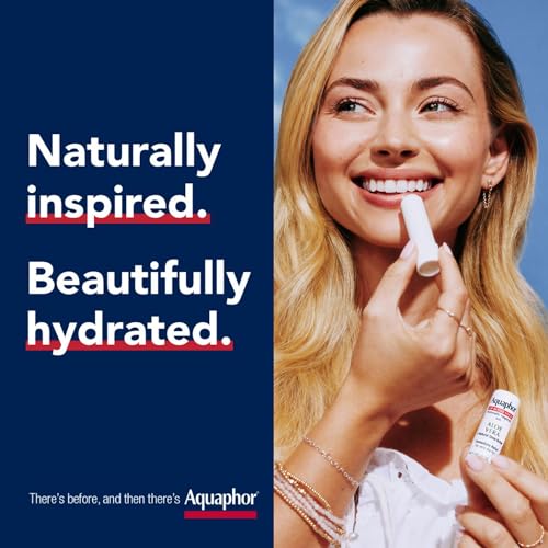 Aquaphor Naturally Inspired Lip Repair Stick with Aloe Vera and Natural Shea Butter,Hydrating Lip Balm Immediately Relieves Dryness,0.17 Oz Stick,(Pack of 2)