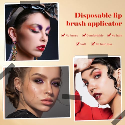 100 Pcs Disposable Lip Brushes & Nail Polish Applicators