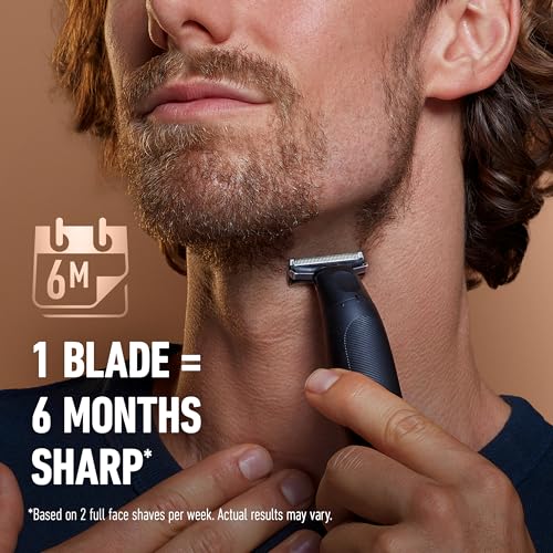 King C. Gillette All-in-One Styler Beard Trimmer Razor Refill with 4-Directional Metal Razor Blades, 1 Cartridge