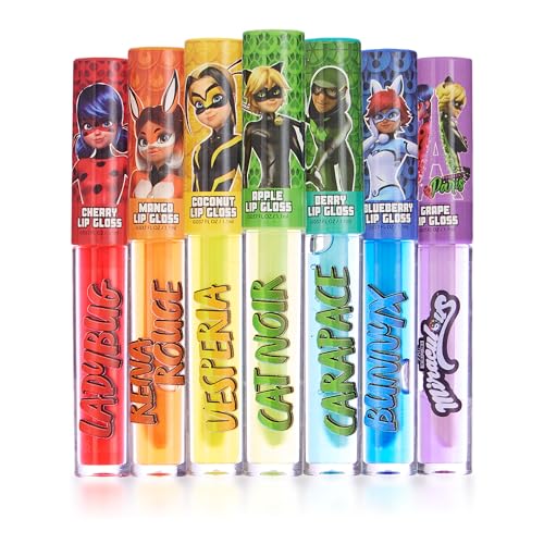 Miraculous 7-Piece Lip Gloss Set - Fruity Flavors