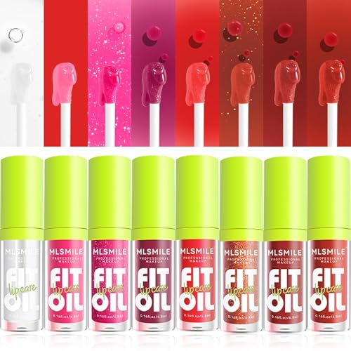 8 Colors Lip Oil Gloss Set – Moisturizing Nourishing Lip Care