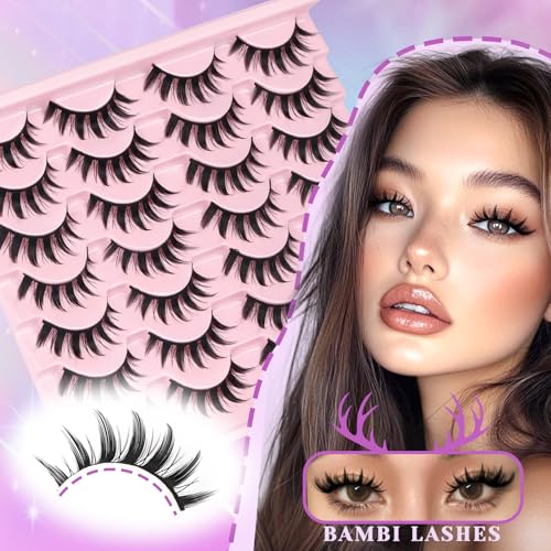 Losha Manga Spiky 8D Anime False Lashes 14 Pairs Kit