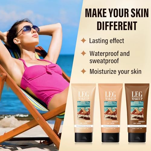 Waterproof Body Makeup Concealer with Brush - Long Lasting, No Transfer, All Skin Tones, 100ML Bronze
