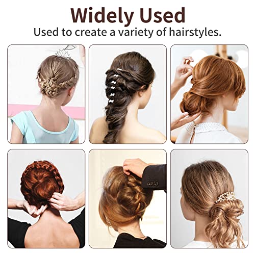 U Shaped Hair Pins 200 Count Brown 2.4 Inch Bobby Pins