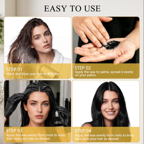 Temporary Hair Color Wax Dye (Black, 120g) – Washable
