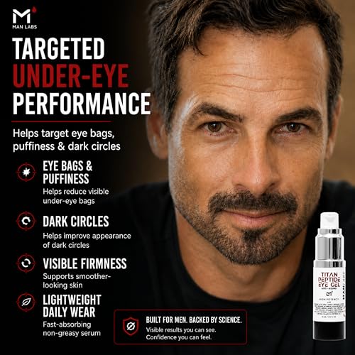 Man Labs Titan Peptide Cooling Eye Serum for Men