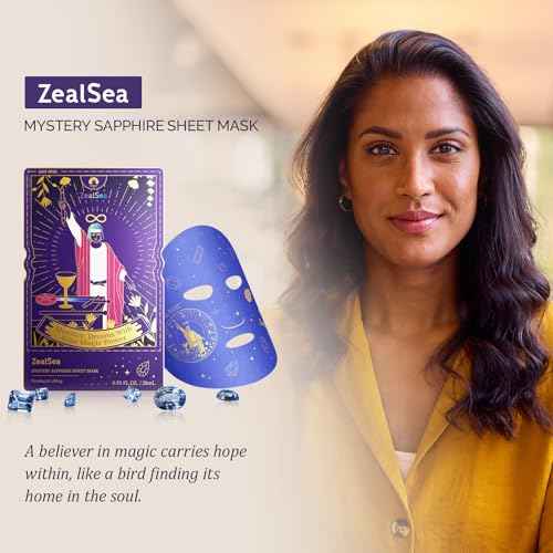 Zealsea Face Masks Skincare, Collagen Face Mask for Anti Aging, Hydrating Face Masks, Astaxanthin Q10 Face Mask for Antioxidant, Magic All-in-one Sheet Mask, Self Care Gift for at Home Spa Party 6pack