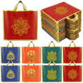 Sabary 48 Pack Pooja Return Gift Bags with Golden Trim