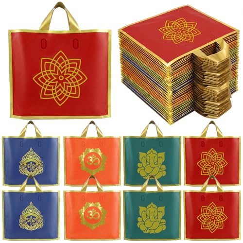 Sabary 48 Pack Pooja Return Gift Bags with Golden Trim