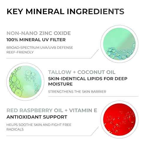 Tallow Sunscreen SPF 50 with Non-Nano Zinc Oxide ? Natural Mineral, Reef-Safe & Non-Toxic Sunblock for Face & Body ? Non-Greasy, Moisturizing Protection for Sensitive Skin (3.4 oz)