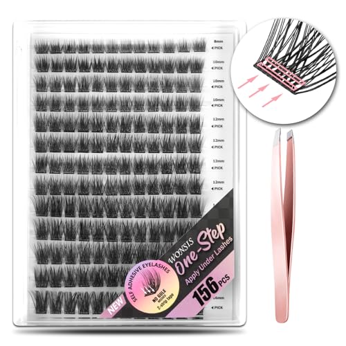 Self Adhesive Eyelash Clusters - 156 Pcs Mixed Sizes