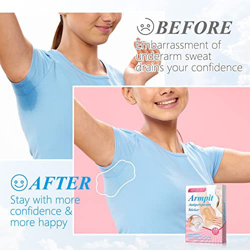 Invisible Underarm Sweat Pads – 28 Self-Adhesive Cotton Absorbent Stickers for Men & Women