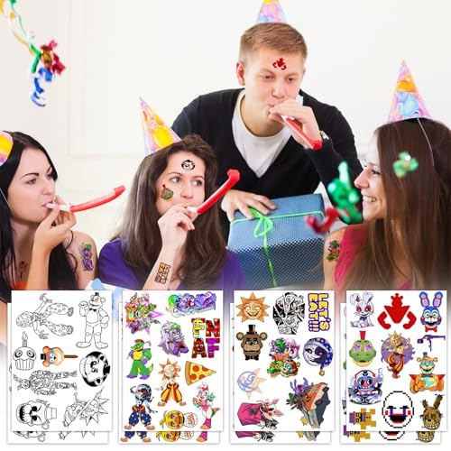 Horror Game Temporary Tattoos - 8 Sheets Waterproof