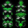 Glow in the Dark Face Gems - 8 Sheets UV Noctilucent Jewels