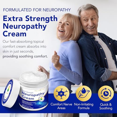 Neuropathy Cream,Neuropathy Soothing Cream - Maximum Strength for Feet, Hands, Legs & Back, Non-Greasy, Plant-Based Formula for Men & Women