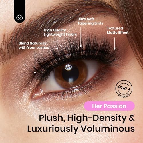 Beetles False Eyelashes 7 Pairs 12-16mm C Curl 3D Strip Lashes