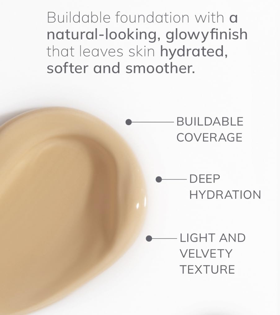 Farmasi Air Glow Foundation, Deeply hydrating and Lightweight Skincare Effects, Sea-Water formula, Natural-looking Skin Hydrated Softer and Smooter, Buildable Hylauronic Coverage 1 Fl Oz / 30 ML - N13