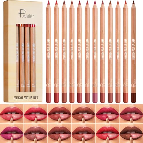 Waterproof Nude Lip Liner Set - 6 Shades Matte Pencil