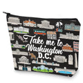 WZMPA Washington DC Travel Cosmetic Bag - Souvenir Gifts Take Me To DC Zipper Pouch Bag Merchandise