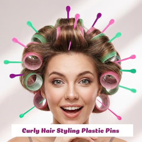 300 Pcs Plastic Hair Roller Pins for Curling & Styling