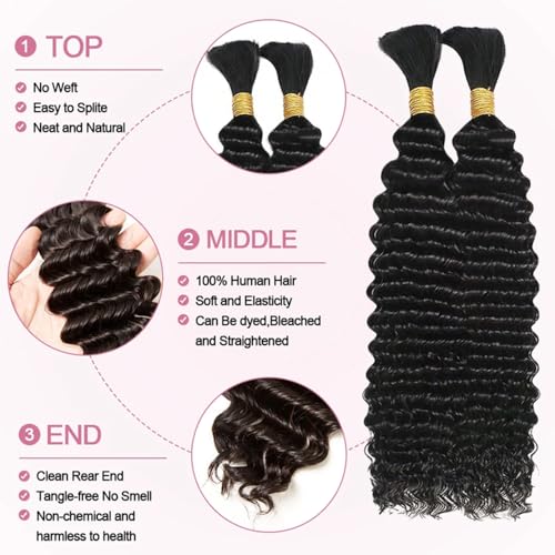 Freiuoke Blonde Braiding Hair 150g 26 Inch 613 Deep Curly Wave 3