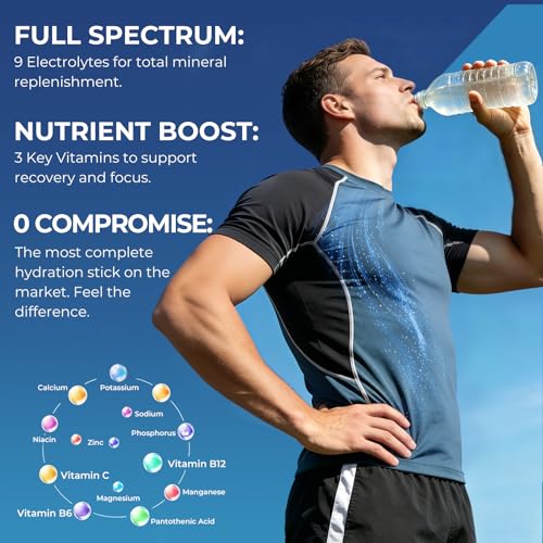 Electrolytes Powder Packets Sugar Free - 30 Sticks, 10 Flavors