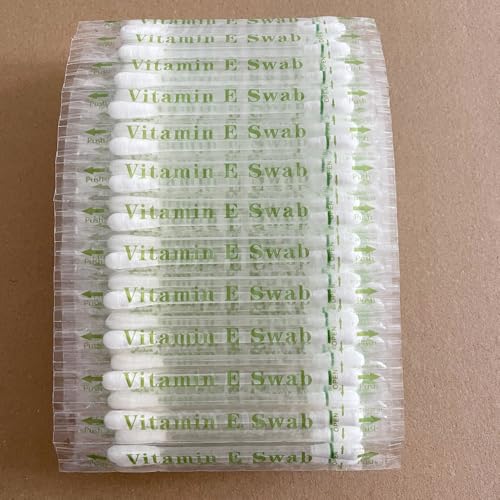 50pcs Disposable Vitamin E Lip Oil Swabs - Moisturizing Cotton Applicators